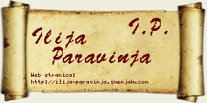 Ilija Paravinja vizit kartica